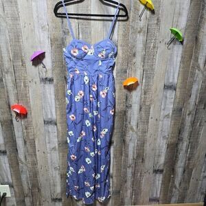 Band of Gypsies Purple Floral Jumpsuit